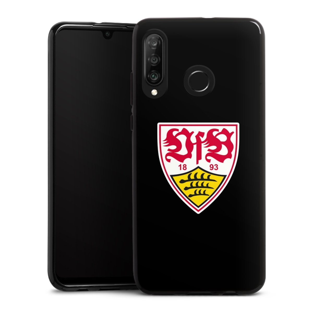 Huawei P30 Lite Handy Silikon Hülle Case schwarz Handyhülle Vfb Stuttgart Official Licensed Product Coat Of Arms