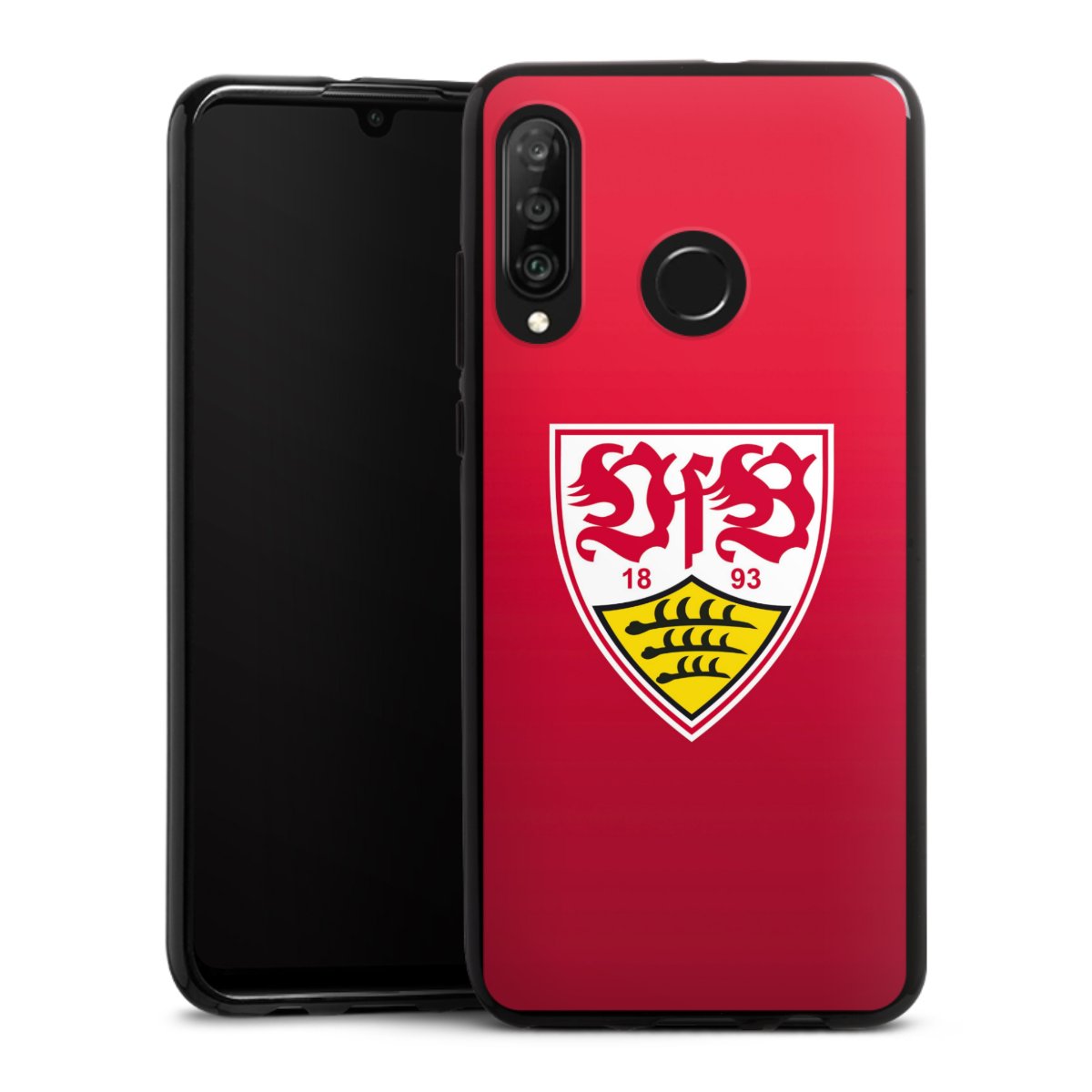 Huawei P30 Lite Handy Silikon Hülle Case schwarz Handyhülle Official Licensed Product Vfb Stuttgart