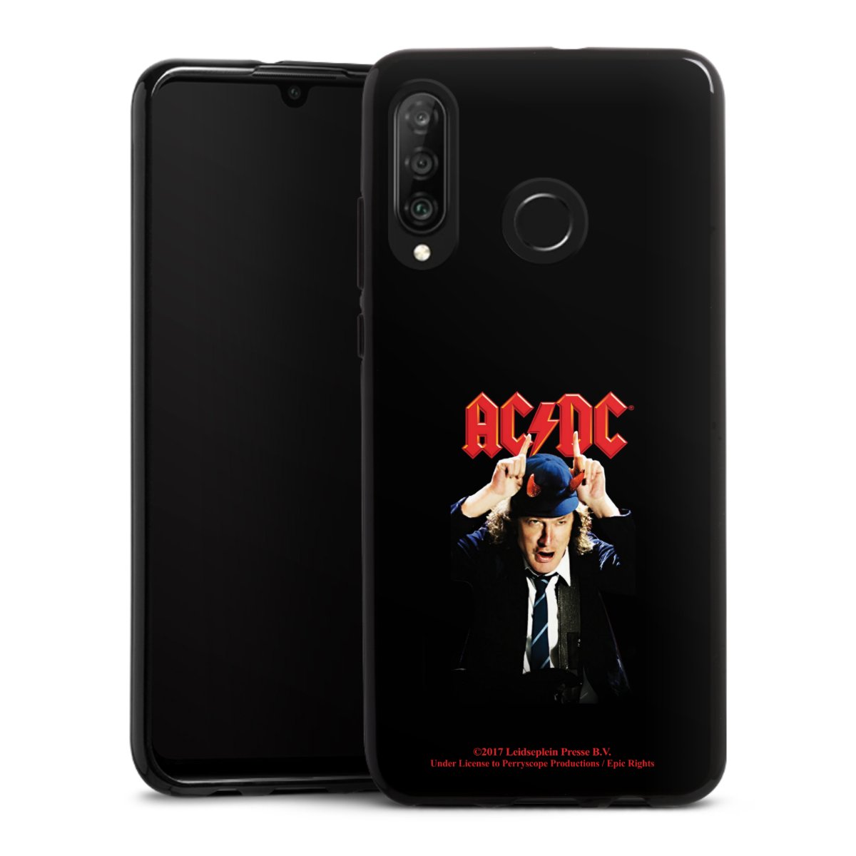 Huawei P30 Lite Handy Silikon Hülle Case schwarz Handyhülle Merchandise Acdc Riverplate