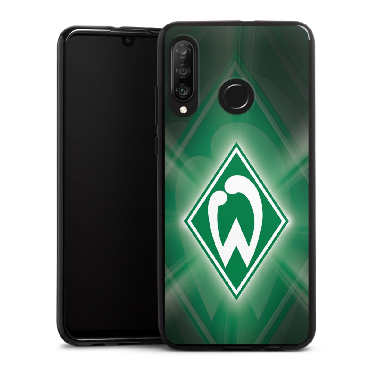 Huawei P30 Lite Handy Silikon Hülle Case schwarz Handyhülle Sv Werder Bremen Official Licensed Product Coat Of Arms