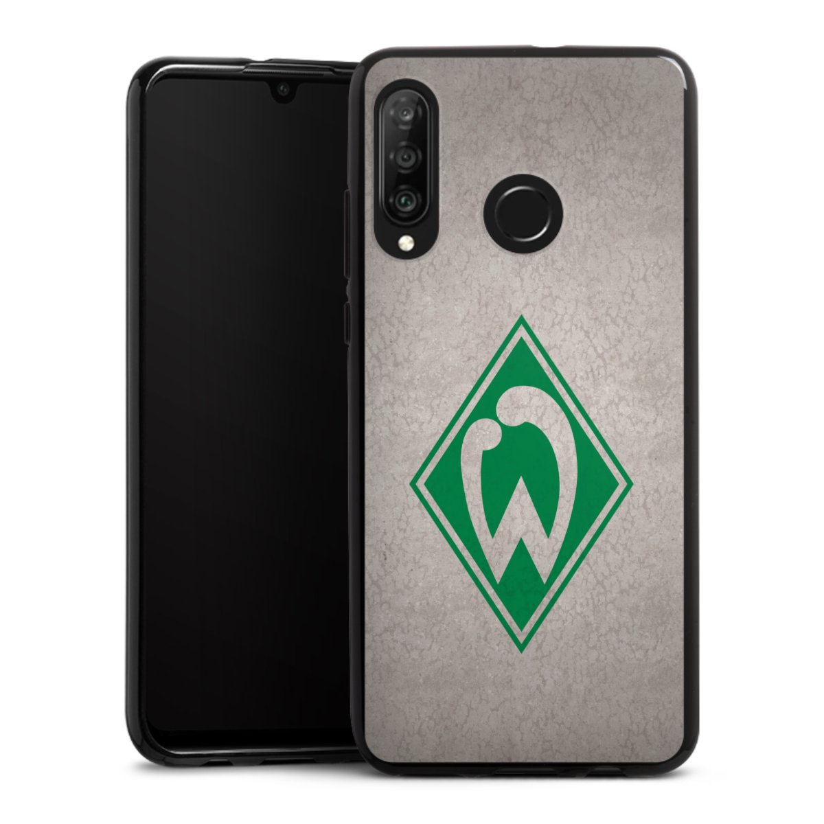 Huawei P30 Lite Handy Silikon Hülle Case schwarz Handyhülle Sv Werder Bremen Concrete Official Licensed Product