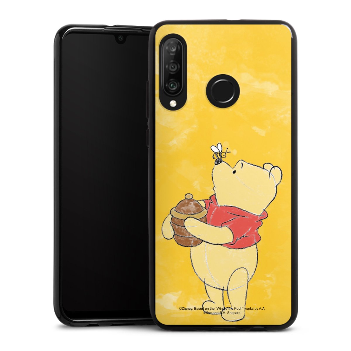 Huawei P30 Lite Handy Silikon Hülle Case schwarz Handyhülle Official Licensed Product Winnie The Pooh Disney