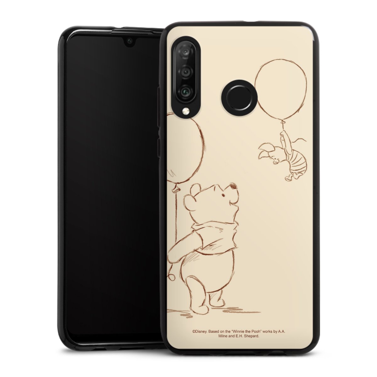 Huawei P30 Lite Handy Silikon Hülle Case schwarz Handyhülle Official Licensed Product Winnie The Pooh Disney