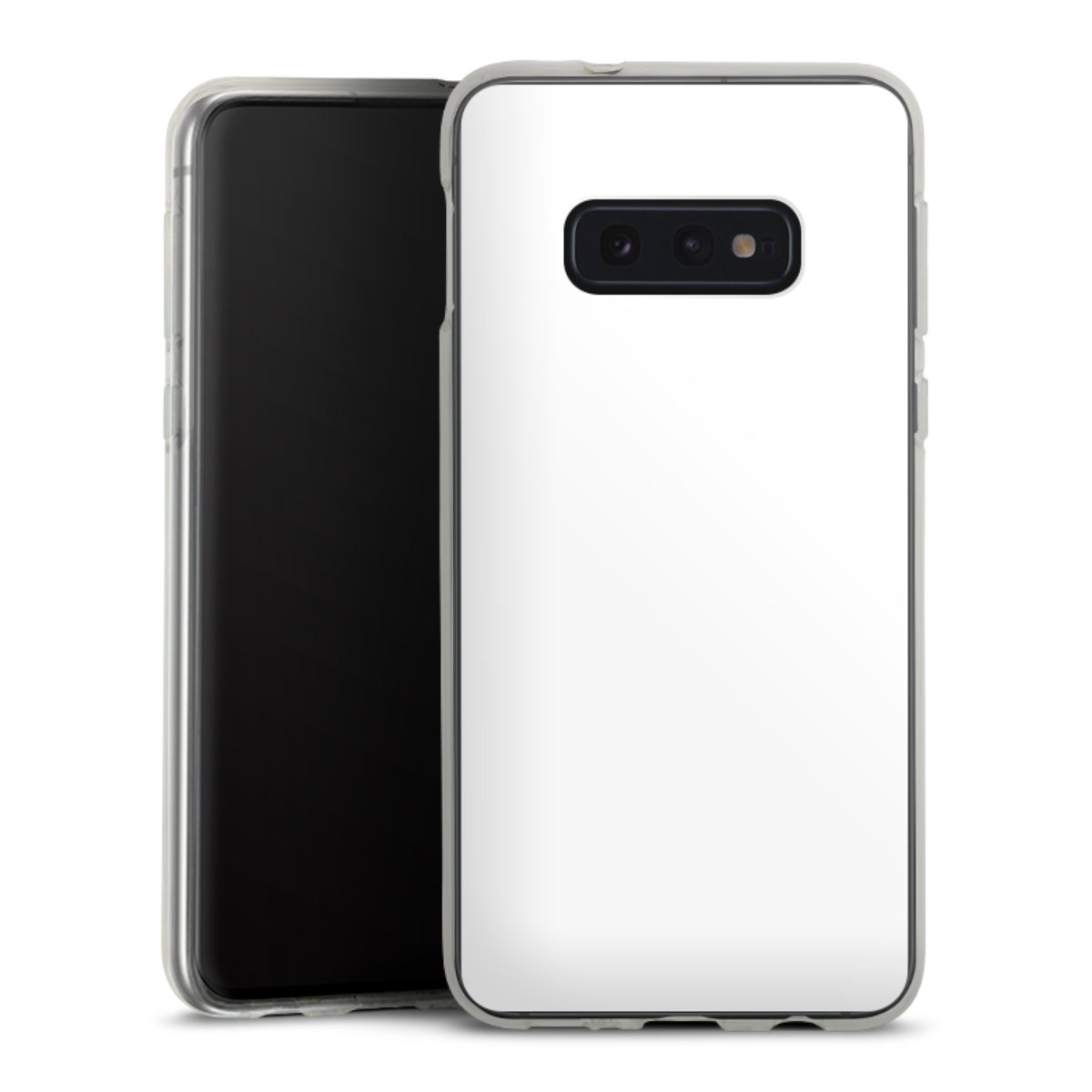 Galaxy S10e Handy Silikon Hülle Case transparent Handyhülle Unicoloured Colour White Silikon Case