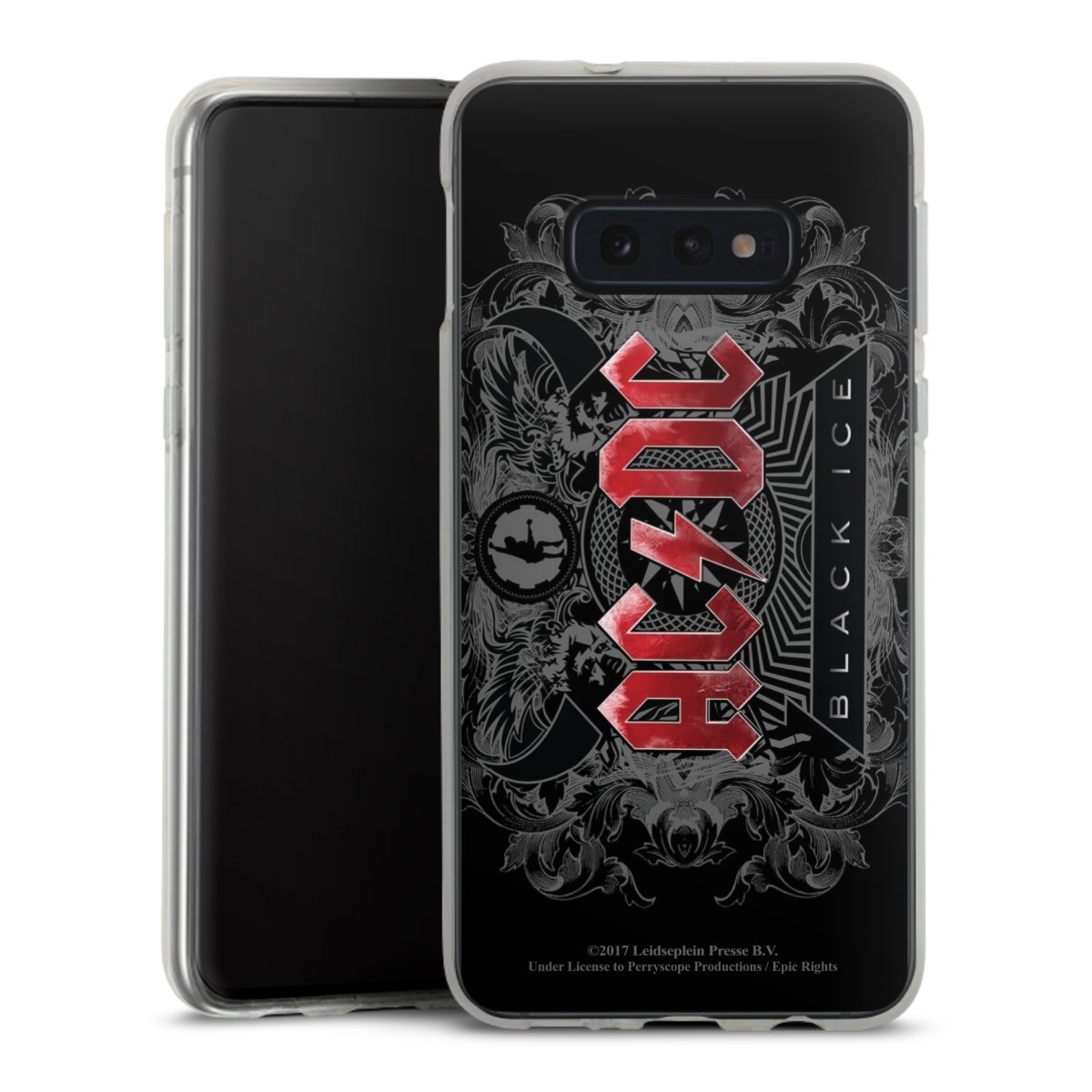 Galaxy S10e Handy Silikon Hülle Case transparent Handyhülle Merchandise Black Ice Acdc Silikon Case