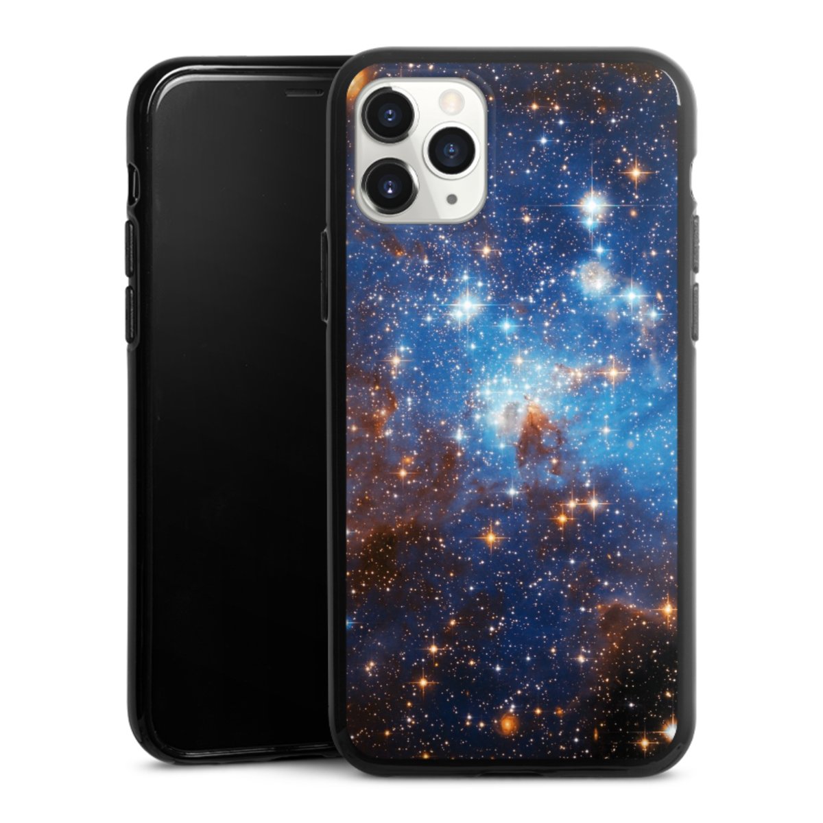 iPhone 11 Pro Handy Silikon Hülle Case schwarz Handyhülle Star Weltall Galaxy