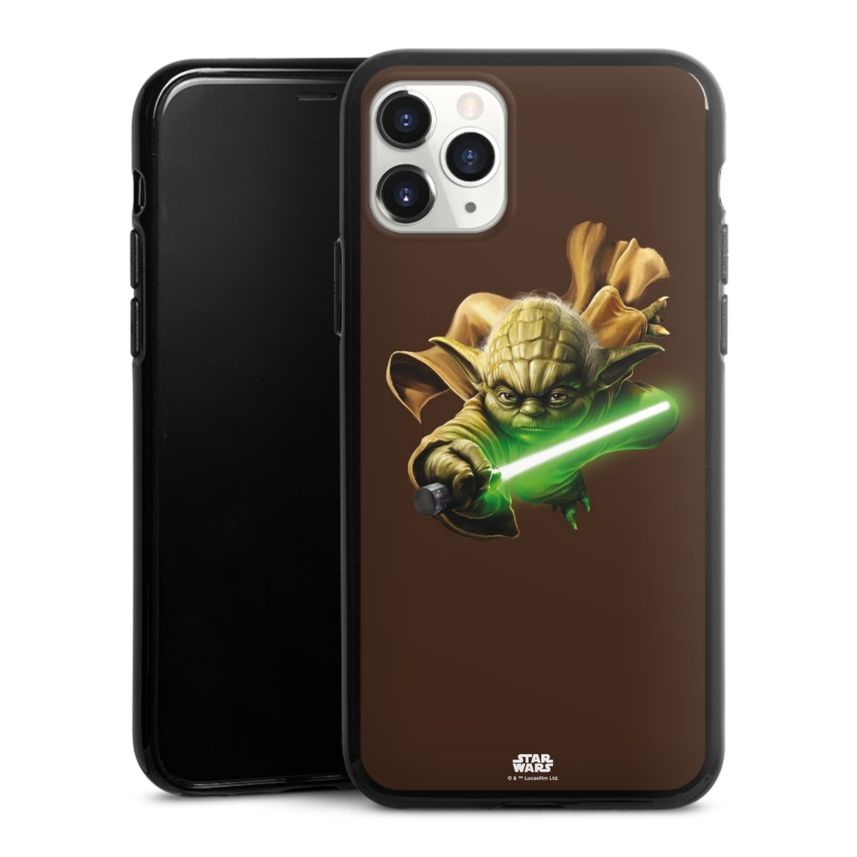 iPhone 11 Pro Handy Silikon Hülle Case schwarz Handyhülle Yoda Merchandise Star Wars