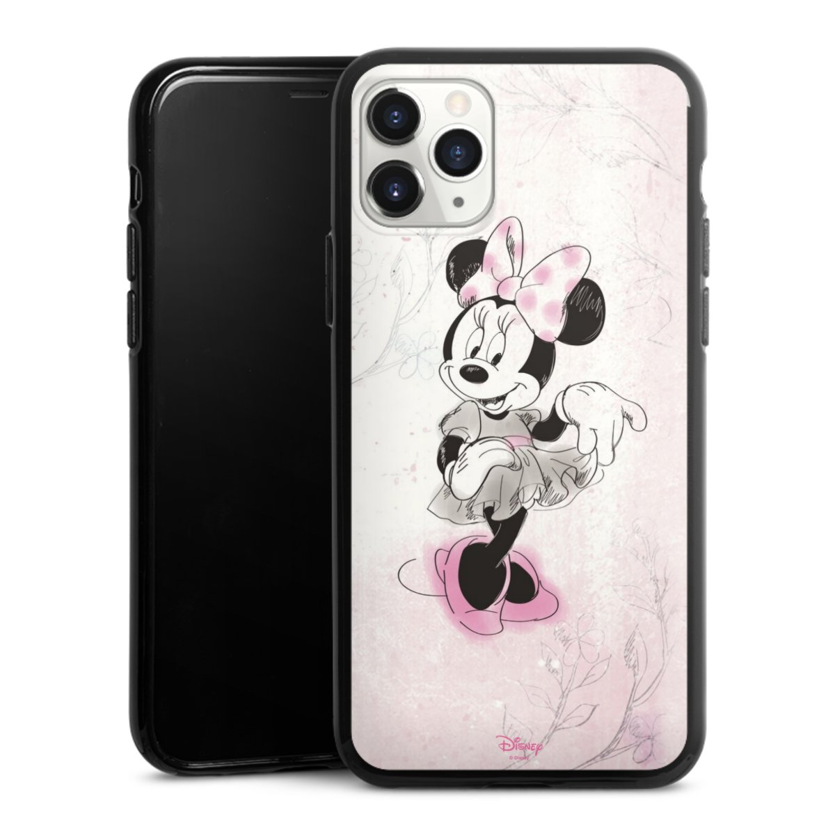 iPhone 11 Pro Handy Silikon Hülle Case schwarz Handyhülle Disney Minnie Mouse Vintage