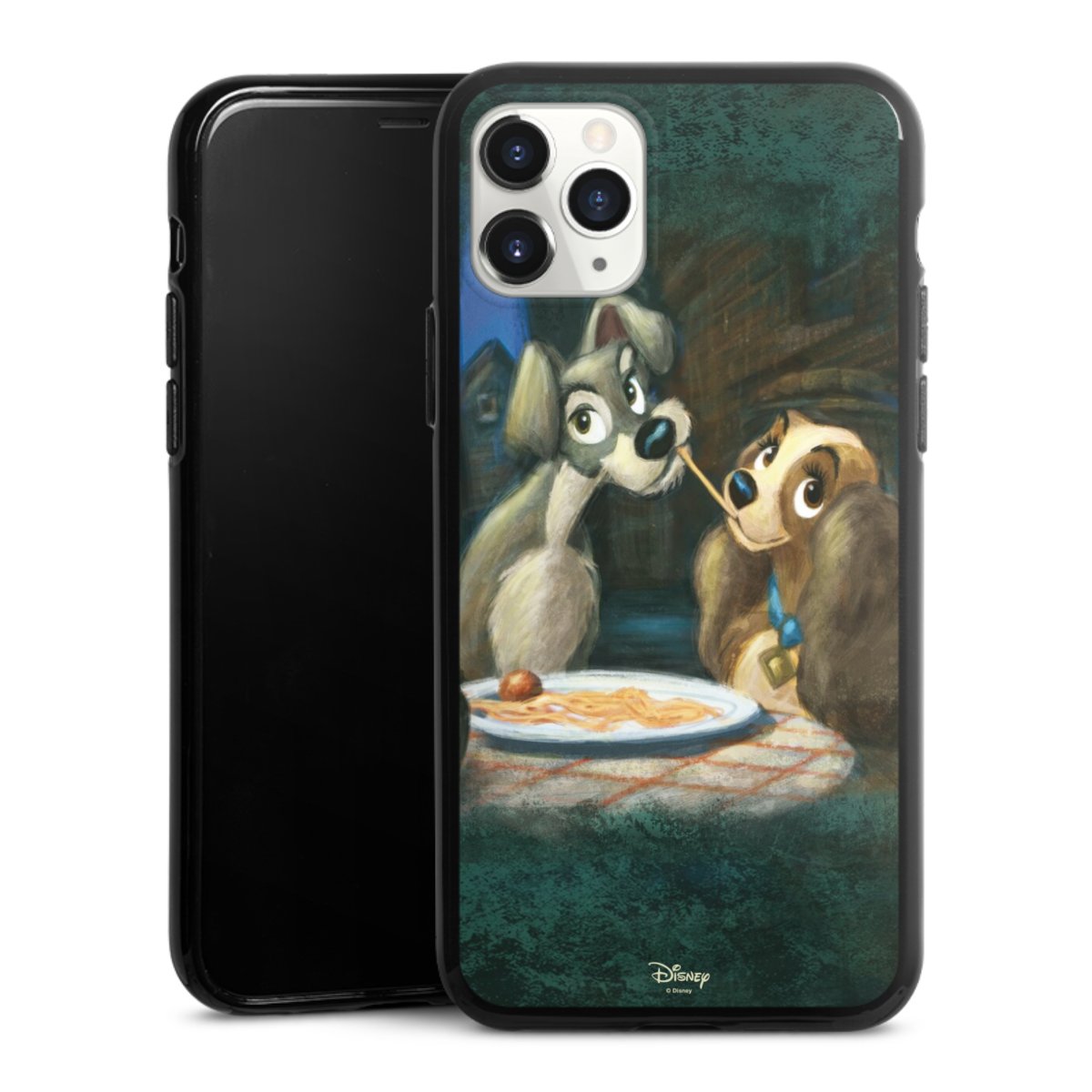 iPhone 11 Pro Handy Silikon Hülle Case schwarz Handyhülle Lady And The Tramp Official Licensed Product Disney