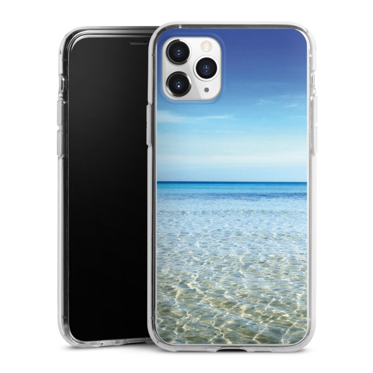 iPhone 11 Pro Handy Silikon Hülle Case transparent Handyhülle Urlaub Sky Ocean Silikon Case