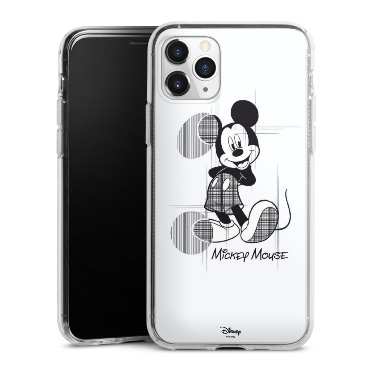 iPhone 11 Pro Handy Silikon Hülle Case transparent Handyhülle Disney Official Licensed Product Mickey Mouse Silikon Case