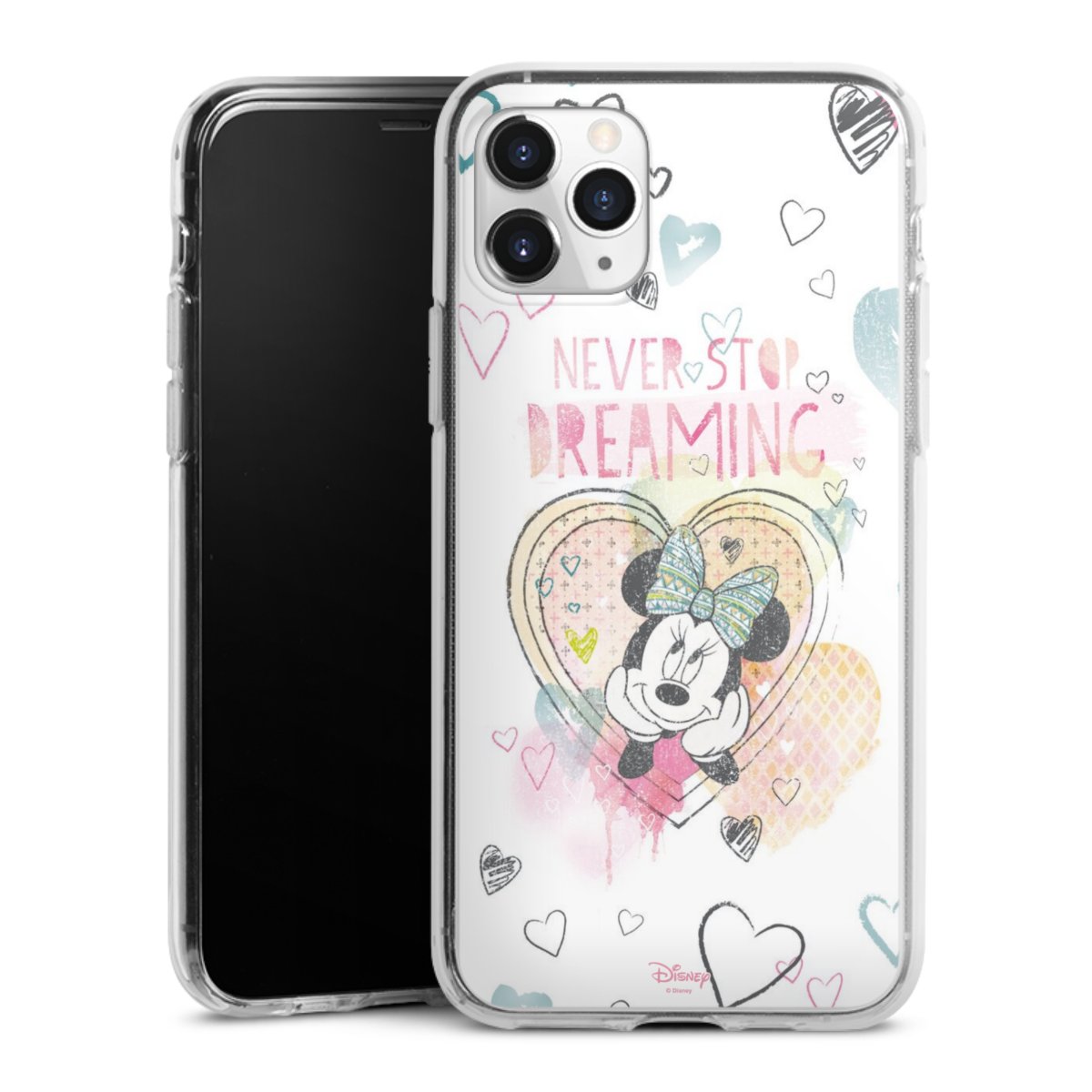 iPhone 11 Pro Handy Silikon Hülle Case transparent Handyhülle Disney Official Licensed Product Minnie Mouse Silikon Case