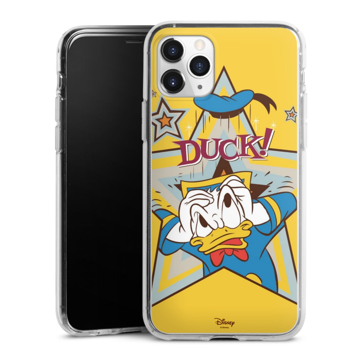 iPhone 11 Pro Handy Silikon Hülle Case transparent Handyhülle Official Licensed Product Donald Duck Disney Silikon Case