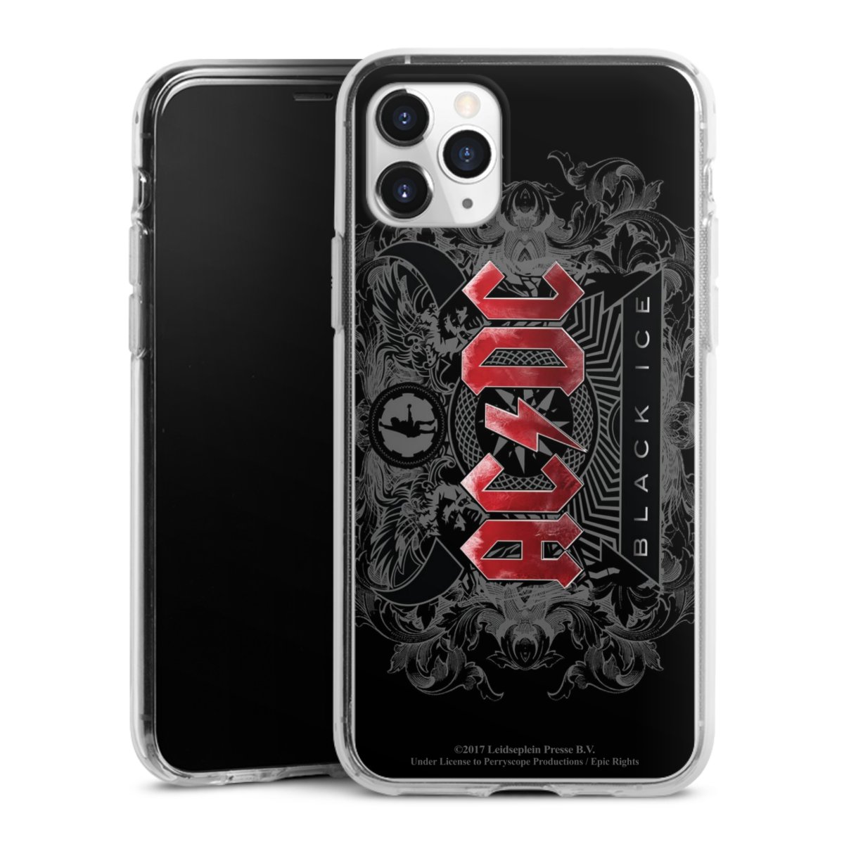 iPhone 11 Pro Handy Silikon Hülle Case transparent Handyhülle Merchandise Black Ice Acdc Silikon Case