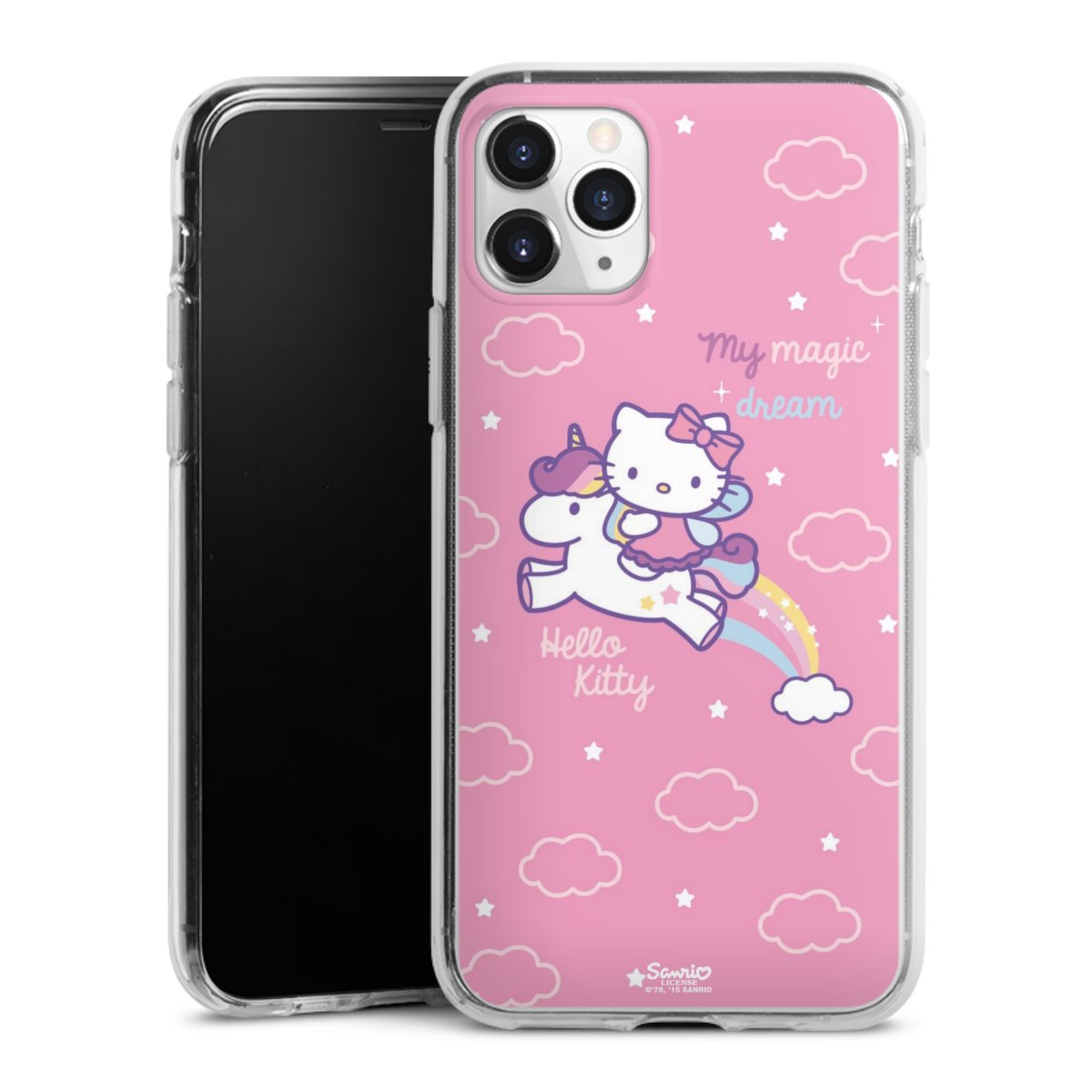 iPhone 11 Pro Handy Silikon Hülle Case transparent Handyhülle Einhorn Official Licensed Product Hello Kitty Silikon Case