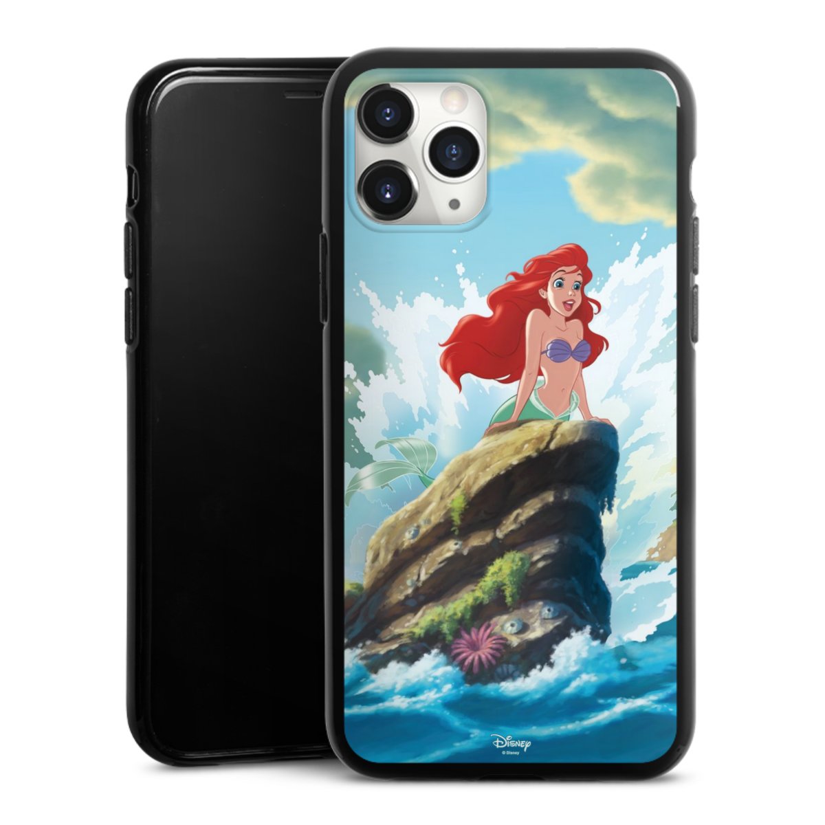 iPhone 11 Pro Max Handy Silikon Hülle Case schwarz Handyhülle Mermaid Arielle Die Meerjungfrau Official Licensed Product