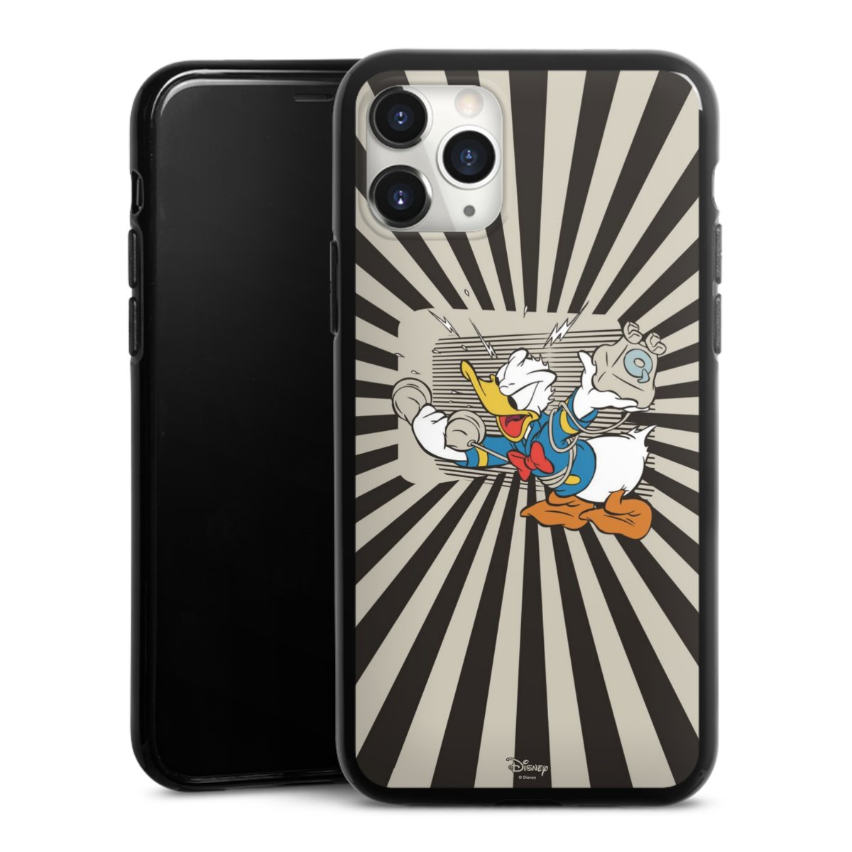 iPhone 11 Pro Max Handy Silikon Hülle Case schwarz Handyhülle Donald Duck Disney Official Licensed Product