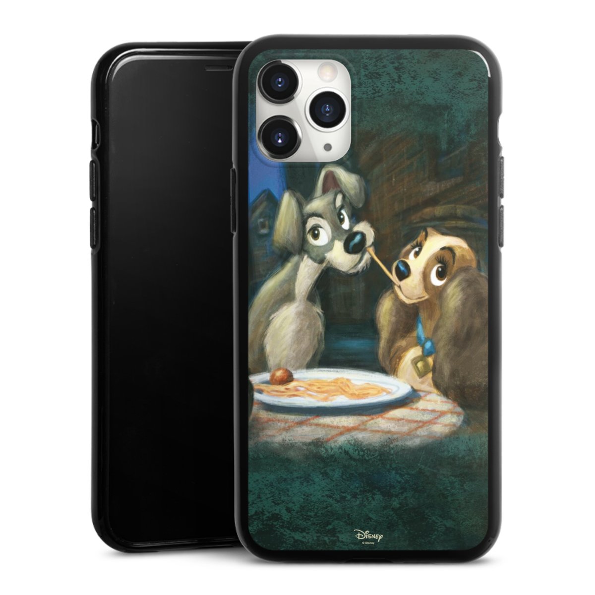 iPhone 11 Pro Max Handy Silikon Hülle Case schwarz Handyhülle Lady And The Tramp Official Licensed Product Disney