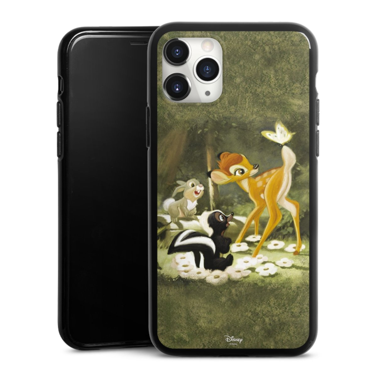 iPhone 11 Pro Max Handy Silikon Hülle Case schwarz Handyhülle Disney Official Licensed Product Bambi