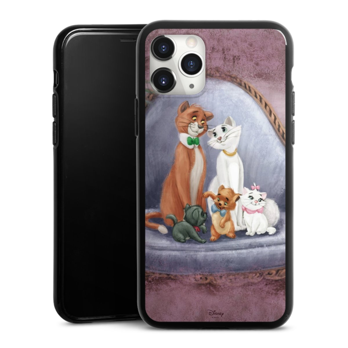 iPhone 11 Pro Max Handy Silikon Hülle Case schwarz Handyhülle Official Licensed Product Disney Aristocats