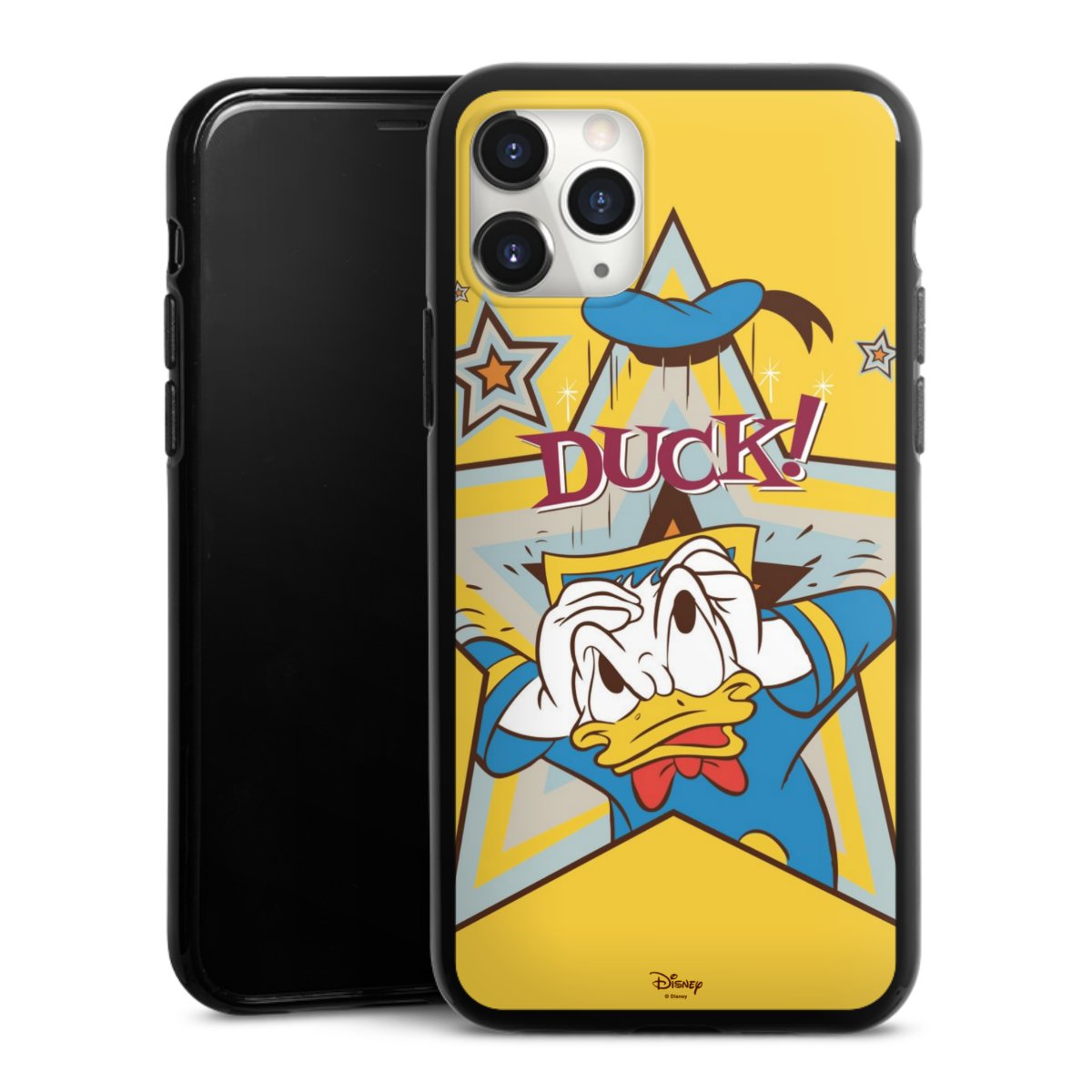 iPhone 11 Pro Max Handy Silikon Hülle Case schwarz Handyhülle Official Licensed Product Donald Duck Disney