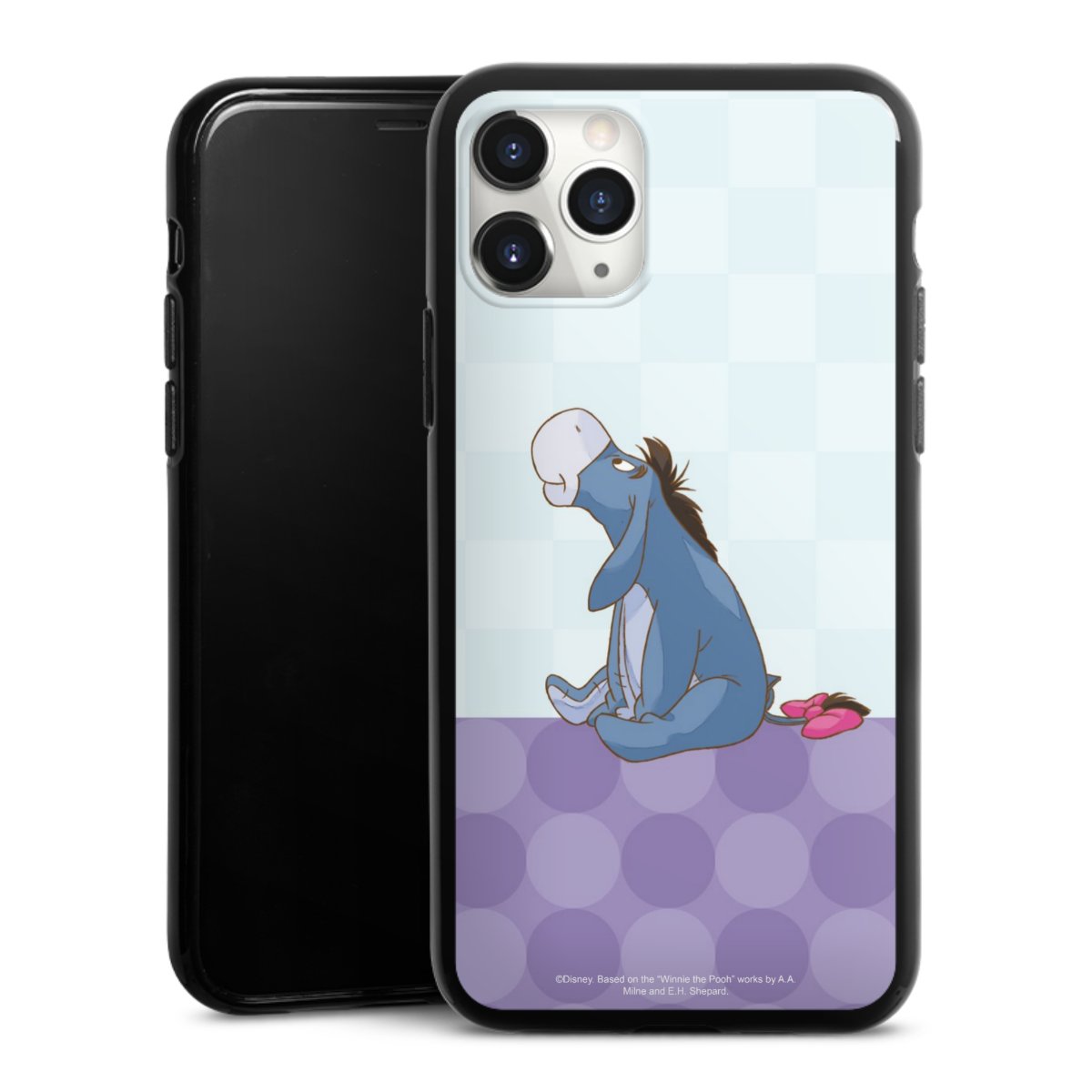 iPhone 11 Pro Max Handy Silikon Hülle Case schwarz Handyhülle Disney Donkey Winnie The Pooh