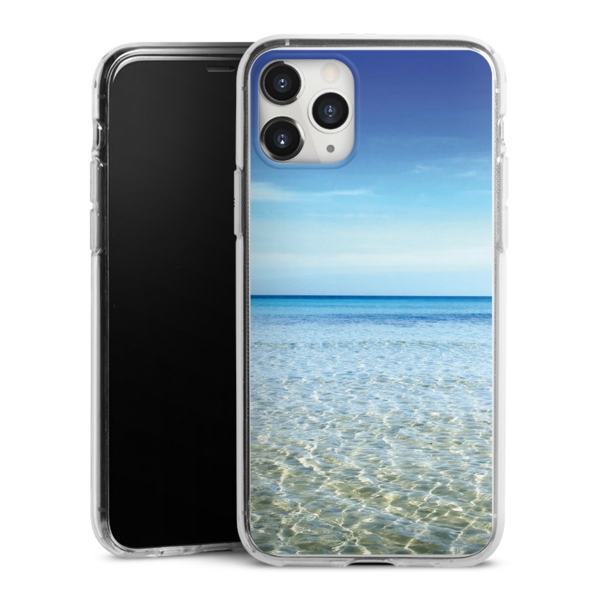 iPhone 11 Pro Max Handy Silikon Hülle Case transparent Handyhülle Urlaub Sky Ocean Silikon Case