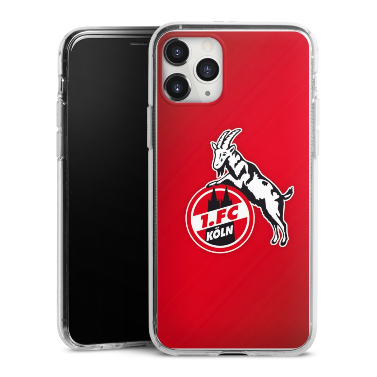 iPhone 11 Pro Max Handy Silikon Hülle Case transparent Handyhülle Official Licensed Product Effzeh 1. Fc Köln Silikon Case