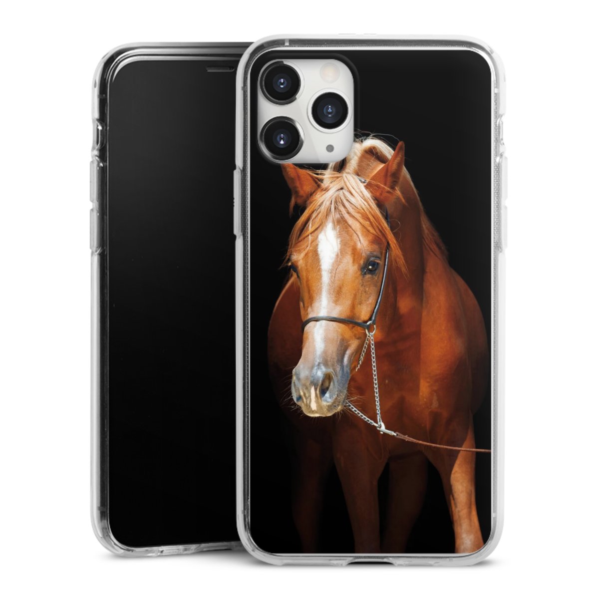 iPhone 11 Pro Max Handy Silikon Hülle Case transparent Handyhülle Mare Horse Hobby Silikon Case