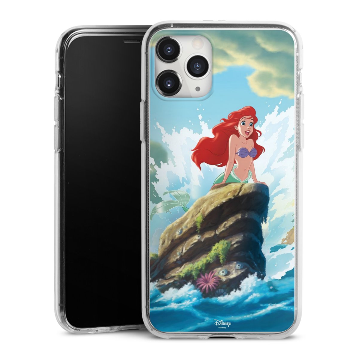 iPhone 11 Pro Max Handy Silikon Hülle Case transparent Handyhülle Mermaid Arielle Die Meerjungfrau Official Licensed Product Silikon Case