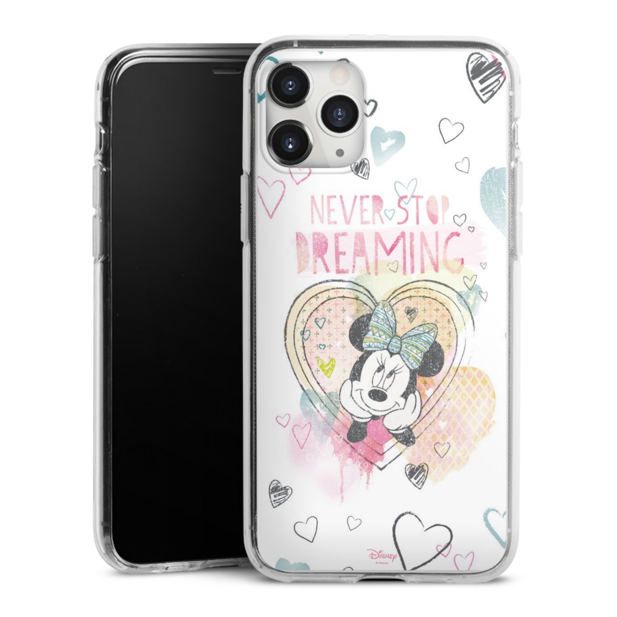 iPhone 11 Pro Max Handy Silikon Hülle Case transparent Handyhülle Disney Official Licensed Product Minnie Mouse Silikon Case