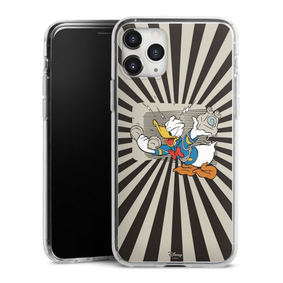 iPhone 11 Pro Max Handy Silikon Hülle Case transparent Handyhülle Donald Duck Disney Official Licensed Product Silikon Case