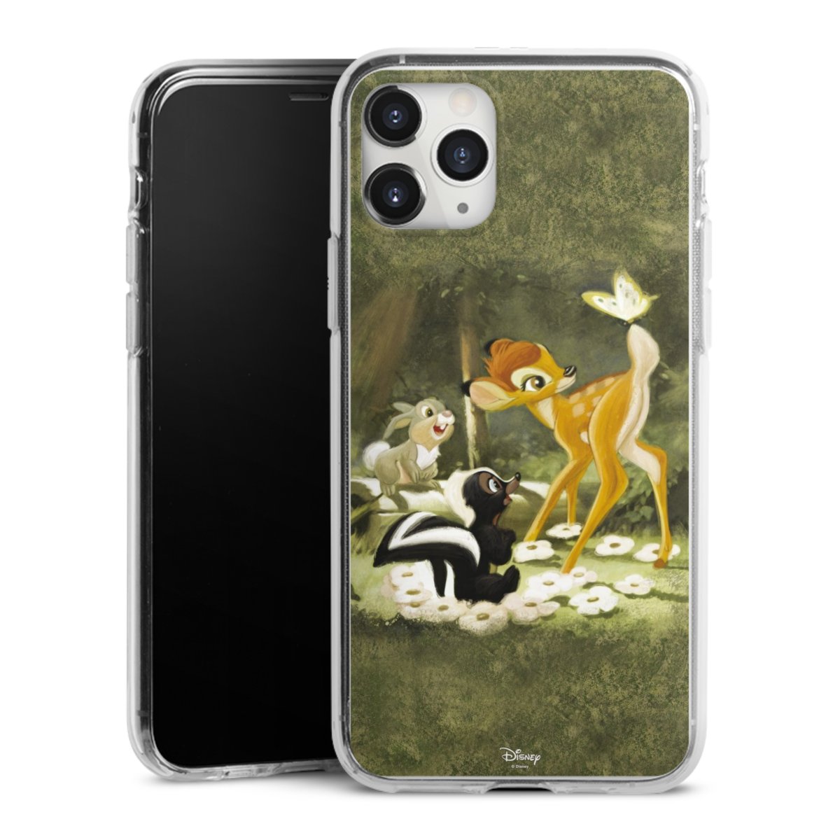 iPhone 11 Pro Max Handy Silikon Hülle Case transparent Handyhülle Disney Official Licensed Product Bambi Silikon Case