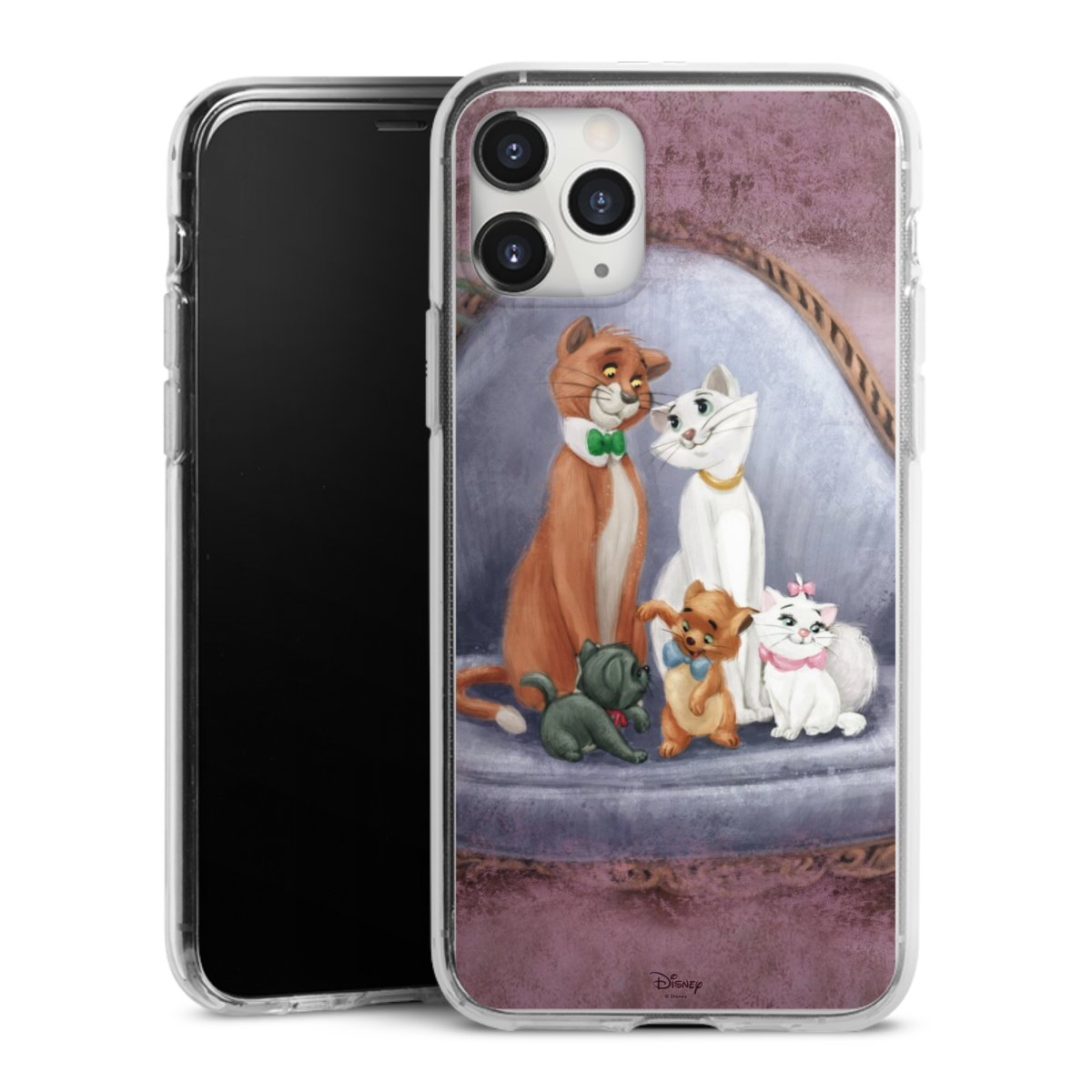 iPhone 11 Pro Max Handy Silikon Hülle Case transparent Handyhülle Official Licensed Product Disney Aristocats Silikon Case