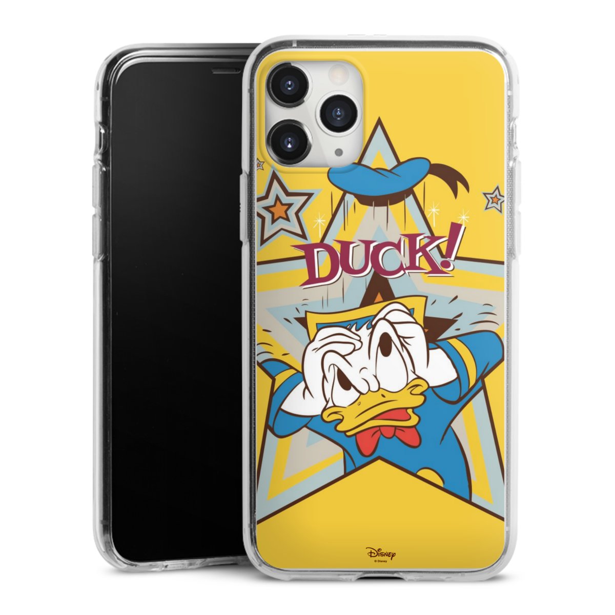 iPhone 11 Pro Max Handy Silikon Hülle Case transparent Handyhülle Official Licensed Product Donald Duck Disney Silikon Case