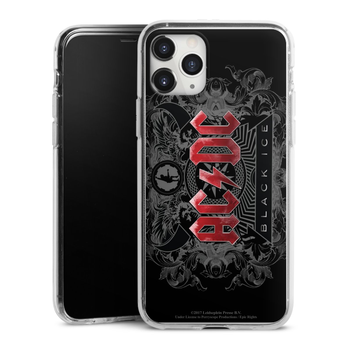 iPhone 11 Pro Max Handy Silikon Hülle Case transparent Handyhülle Merchandise Black Ice Acdc Silikon Case