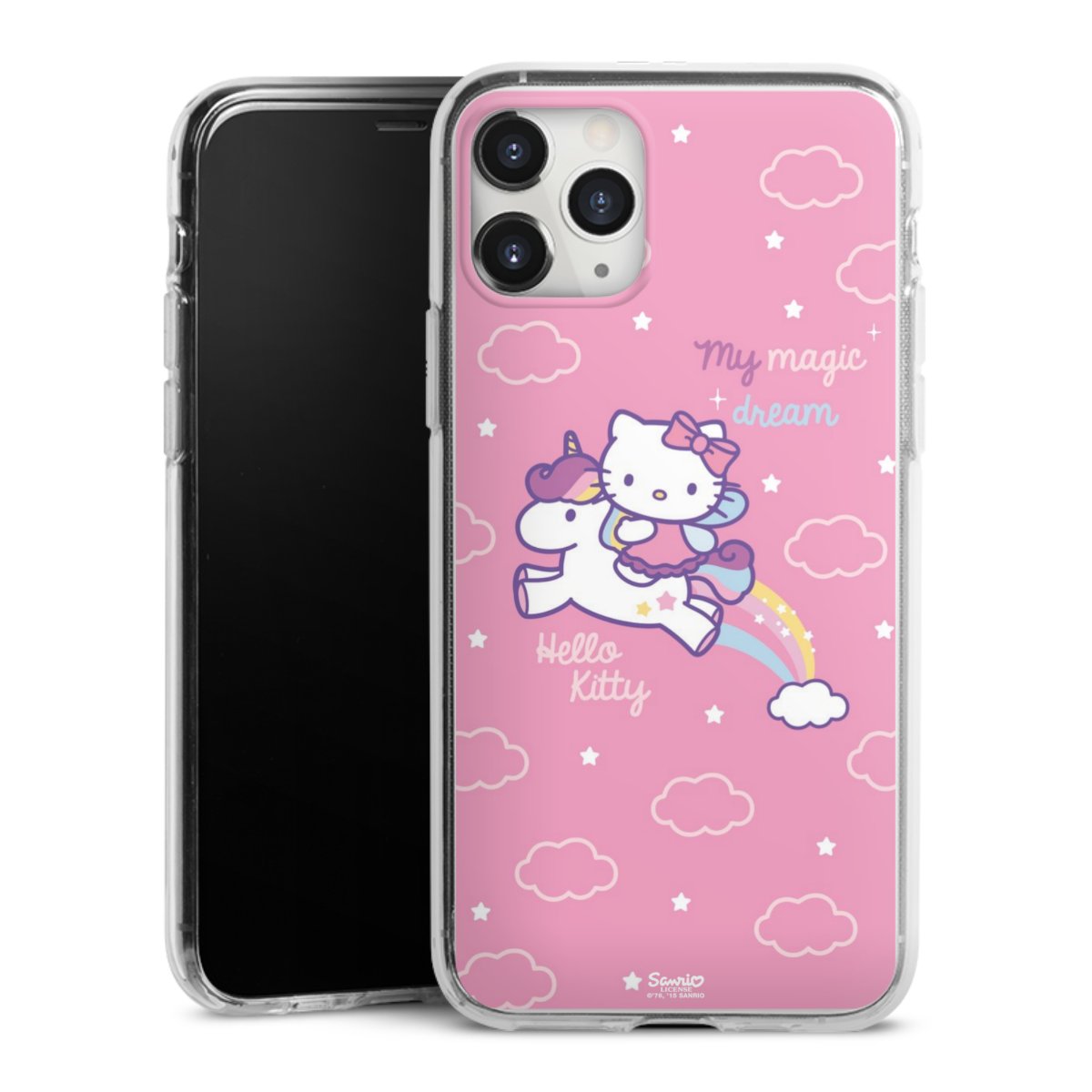 iPhone 11 Pro Max Handy Silikon Hülle Case transparent Handyhülle Einhorn Official Licensed Product Hello Kitty Silikon Case