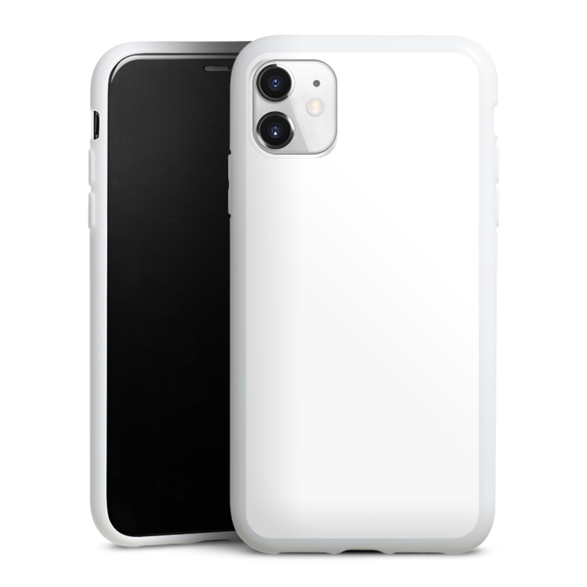 iPhone 11 Handy Silikon Hülle Case weiß Handyhülle Unicoloured Colour White Silikon Case