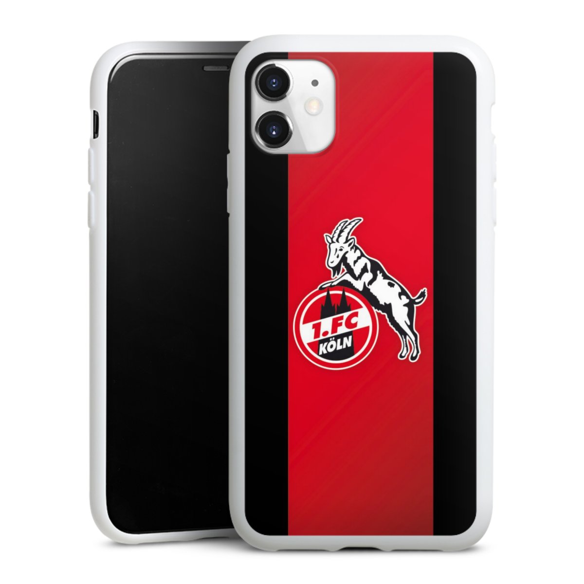 iPhone 11 Handy Silikon Hülle Case weiß Handyhülle Official Licensed Product Billy Goat Hennes 1. Fc Köln Silikon Case