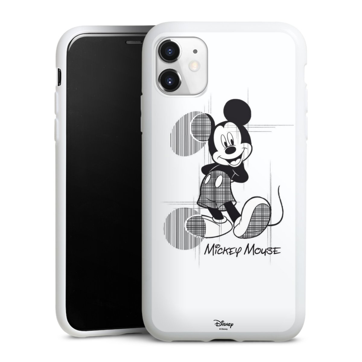 iPhone 11 Handy Silikon Hülle Case weiß Handyhülle Disney Official Licensed Product Mickey Mouse Silikon Case