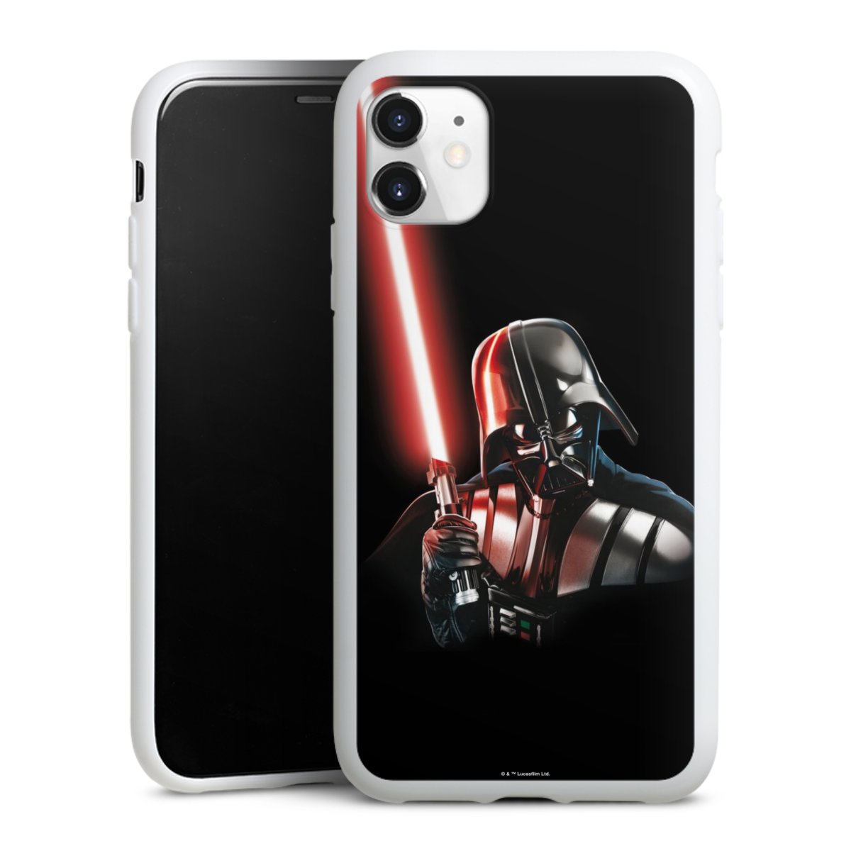 iPhone 11 Handy Silikon Hülle Case weiß Handyhülle Star Wars Merchandise Darth Vader Silikon Case