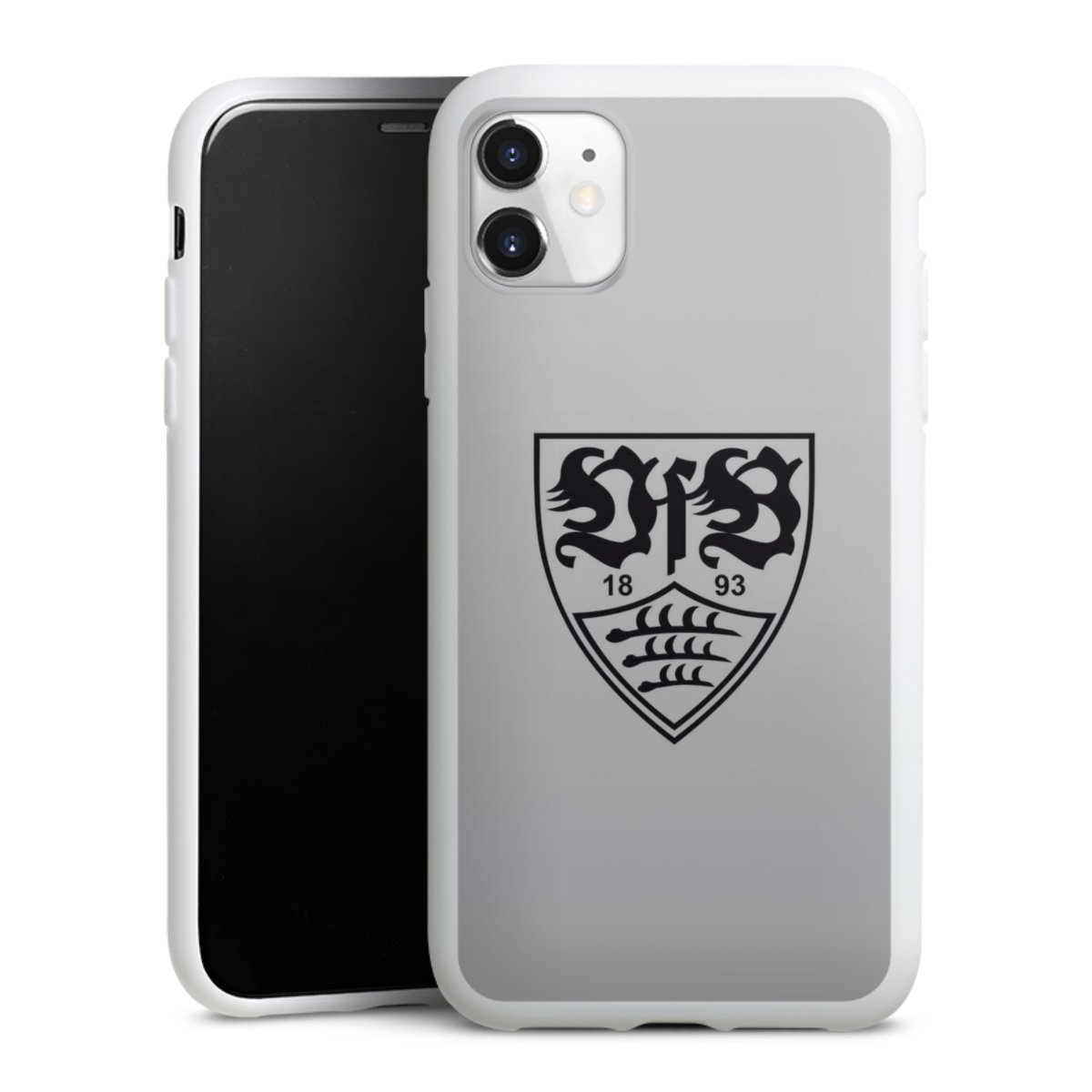 iPhone 11 Handy Silikon Hülle Case weiß Handyhülle Logo Vfb Stuttgart Official Licensed Product Silikon Case