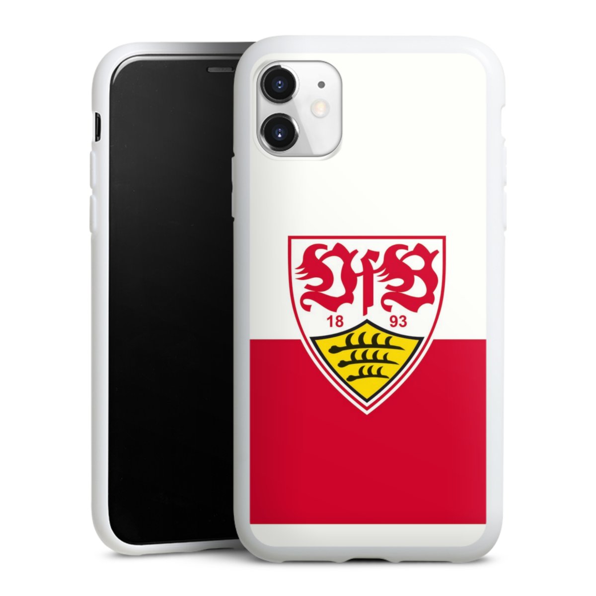 iPhone 11 Handy Silikon Hülle Case weiß Handyhülle Official Licensed Product Logo Vfb Stuttgart Silikon Case