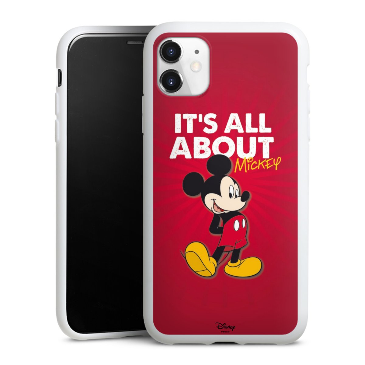 iPhone 11 Handy Silikon Hülle Case weiß Handyhülle Mouse Disney Official Licensed Product Silikon Case