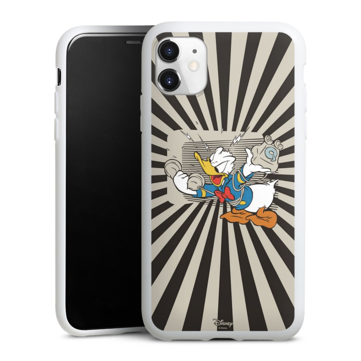 iPhone 11 Handy Silikon Hülle Case weiß Handyhülle Donald Duck Disney Official Licensed Product Silikon Case