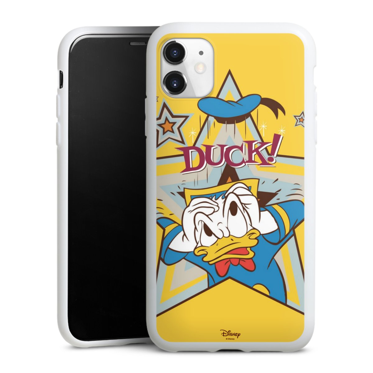 iPhone 11 Handy Silikon Hülle Case weiß Handyhülle Official Licensed Product Donald Duck Disney Silikon Case