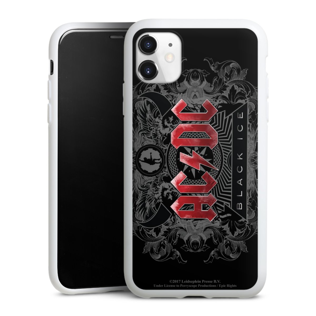 iPhone 11 Handy Silikon Hülle Case weiß Handyhülle Merchandise Black Ice Acdc Silikon Case