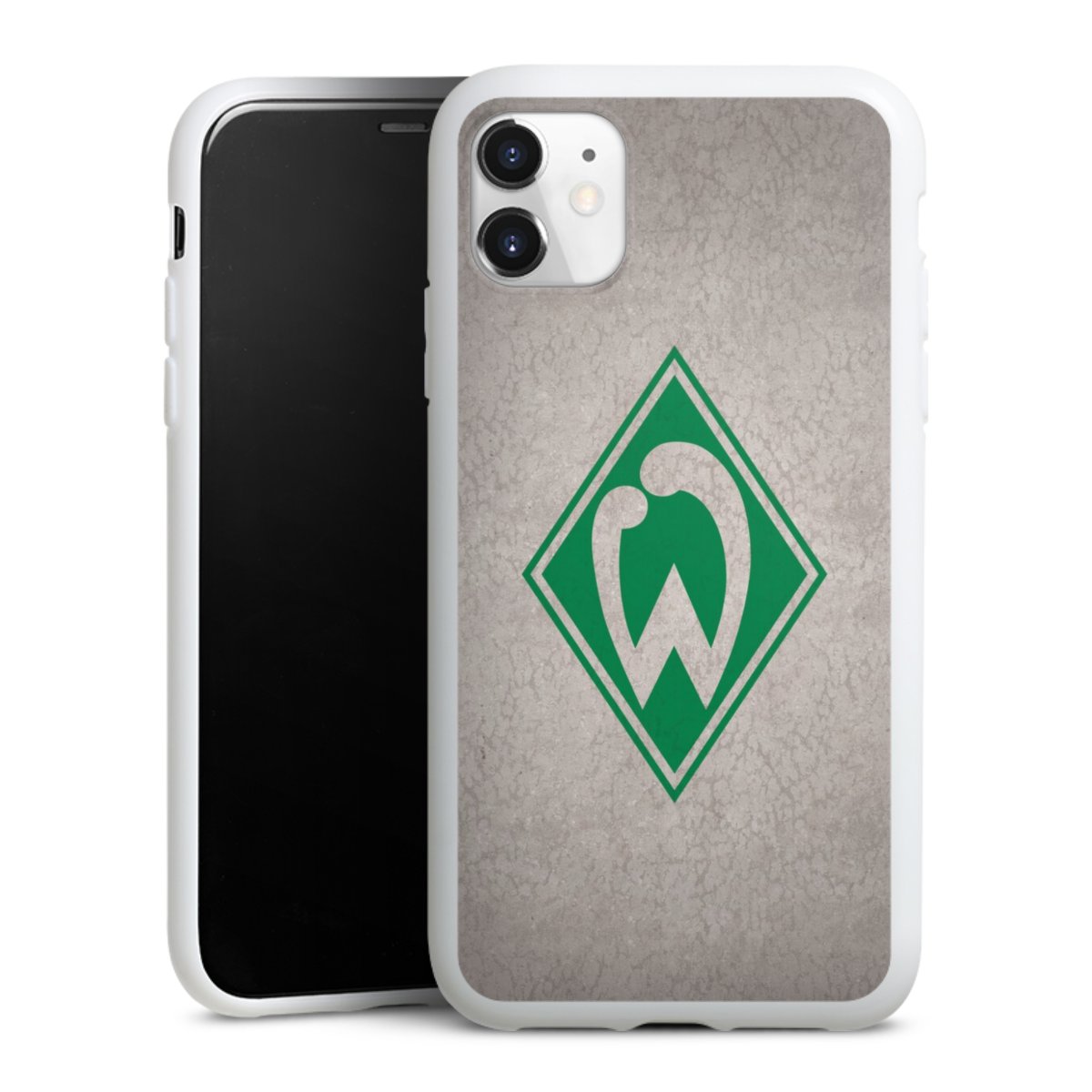 iPhone 11 Handy Silikon Hülle Case weiß Handyhülle Sv Werder Bremen Concrete Official Licensed Product Silikon Case