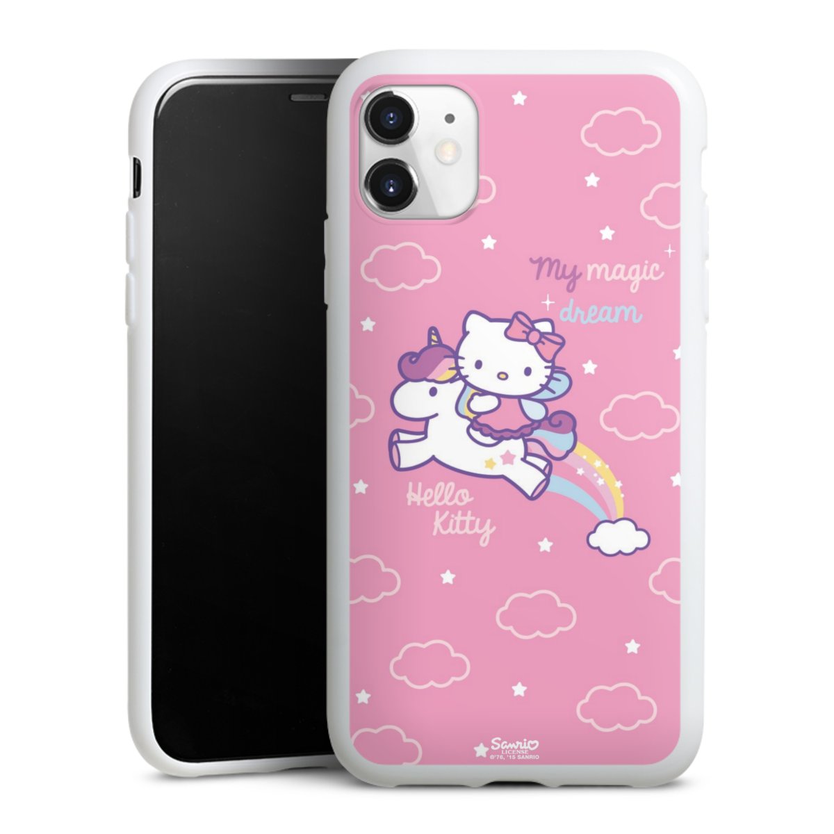 iPhone 11 Handy Silikon Hülle Case weiß Handyhülle Einhorn Official Licensed Product Hello Kitty Silikon Case