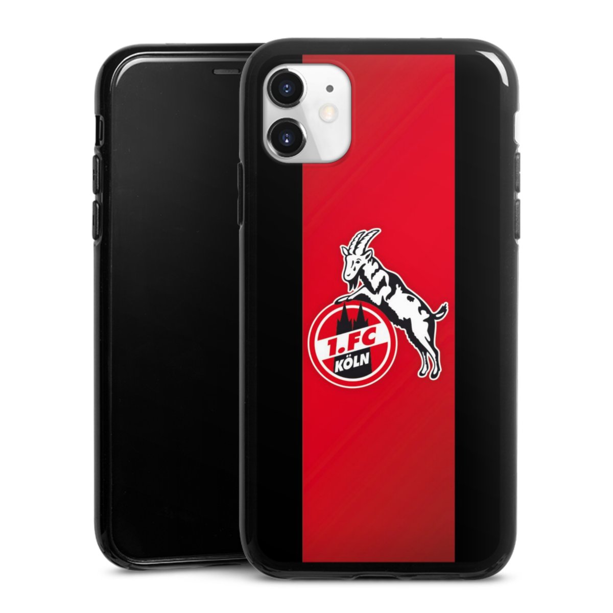 iPhone 11 Handy Silikon Hülle Case schwarz Handyhülle Official Licensed Product Billy Goat Hennes 1. Fc Köln